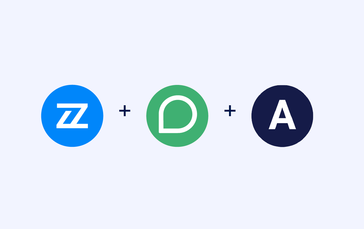 3 logos : Bizzdesign + MEGA + Alfabet on a white background